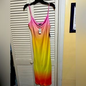 Express multi-colored midi dress